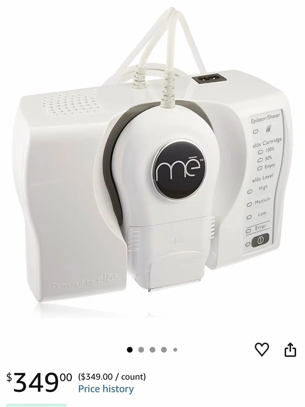 me smooth At-Home Hair Reduction Device in White and Black